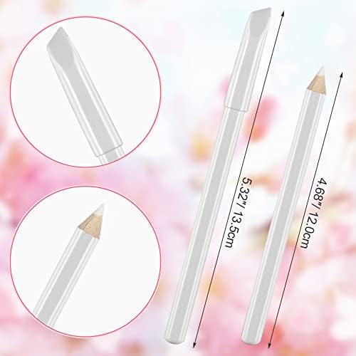 PAGOW French manicure pencils being applied to the inner side of the nail tip.