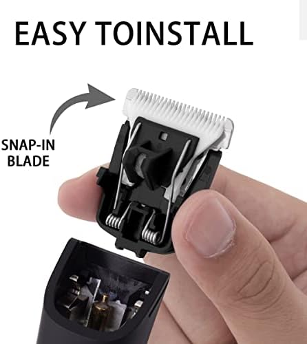 Close up of hygienic snap-in trimmer blade teeth