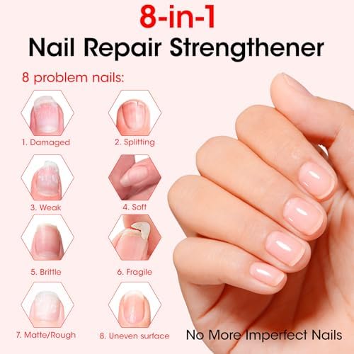 Keratin and calcium formula nail hardener brush application details