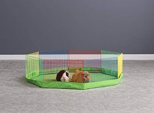 Prevue Pet Products Multi-Color Small Pet Playpen - Animal Pen for Rabbits, Guinea Pigs, Hamsters, Tortoises, Bunny Enclosure, Easy to Assemble, Indoor & Outdoor - Image 4