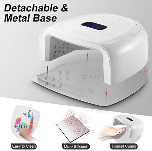Bottom view of nail lamp with magnetic removable base