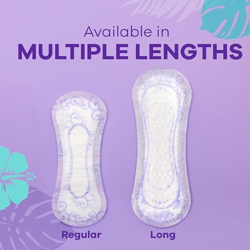 Side view of Always 96 count regular length liner box
