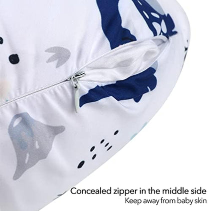 Side profile of Plushii dinosaur nursing pillow