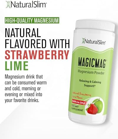 NaturalSlim MagicMag strawberry lime flavor powder texture close up