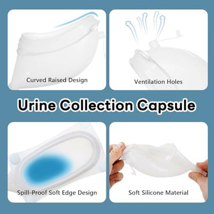 Full product packaging contents of the Opstra Yee wearable urine collection system for elderly men.