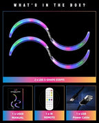 Poiloves LED S-staff performing light trails