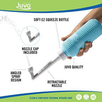 Juvo portable bidet kit packed inside its discrete grey travel storage bag.