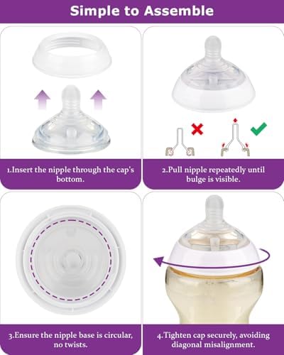 Joyfeed six count replacement teats demonstrating silicone flexibility