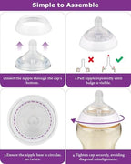 Joyfeed six count replacement teats demonstrating silicone flexibility