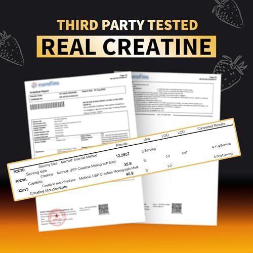 Nutravita strawberry creatine gummies bottle label details