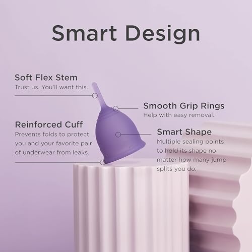 Flexible indented stem of Saalt Soft menstrual cup for comfortable removal
