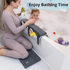 Cuddling Baby bath kneeler set showing non-slip base