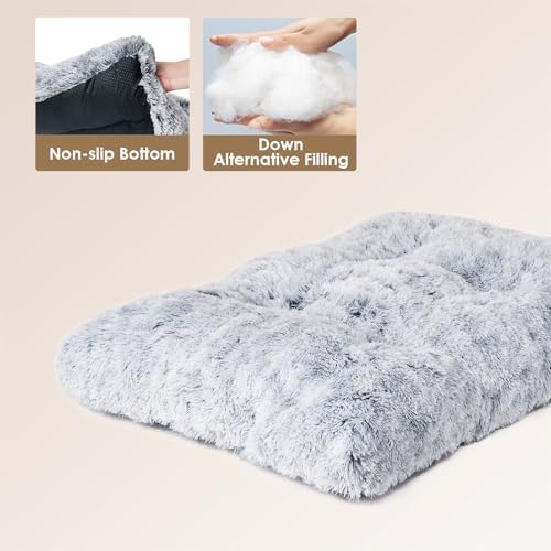EHEYCIGA washable dog bed being placed into a washing machine