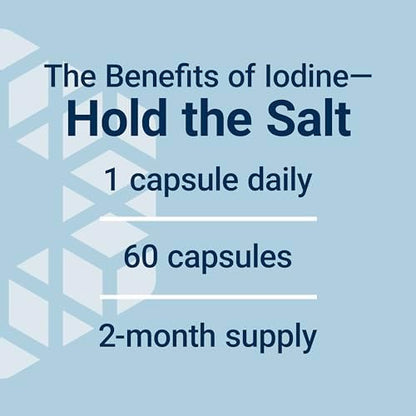 Side profile of Life Extension Sea-Iodine 60 capsule bottle