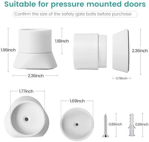 Babelio Mumeasy extension kit installed on a pressure mounted child safety gate in a doorway.