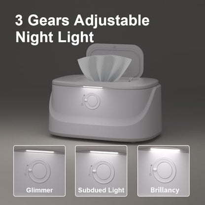 Close up of the wipe warmer lid and internal silicone seal