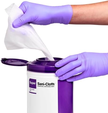 PDI germicidal disposable wipes large size cloth for medical surface cleaning