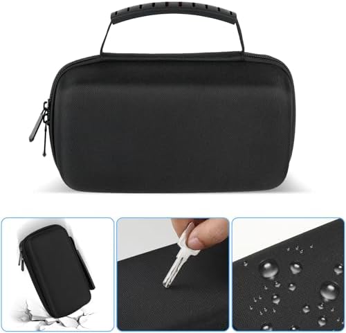 AMSAMOTION barber tool box with secure zippered compartment for grooming guides and accessories.
