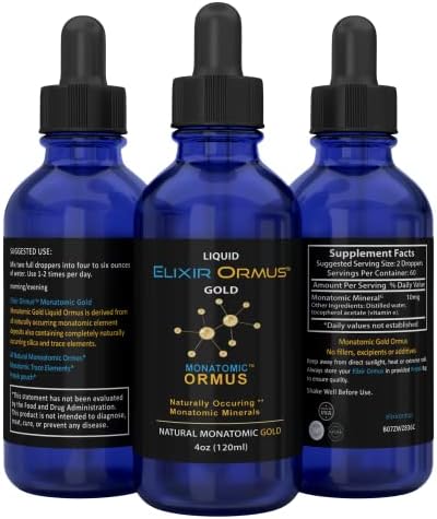 3 Leaf Naturals Elixir Ormus Dropper Bottle Label Detail