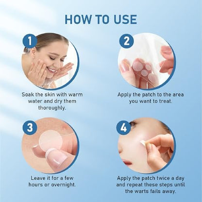FEDOLOY wart removal patch application on clean skin surface