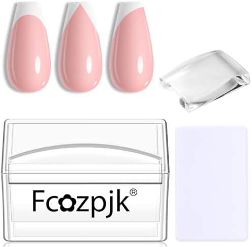 BabeNail French tip tool kit with clear silicone stamper and scraper