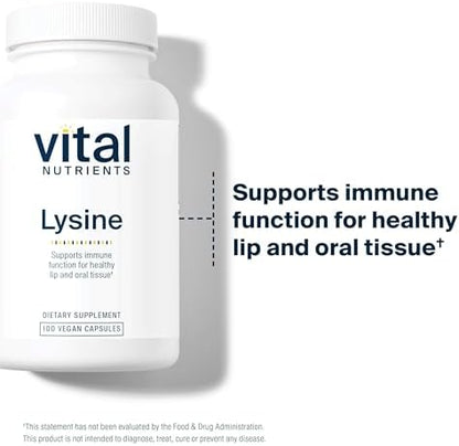 Vital Nutrients Lysine vegan capsule close up