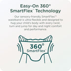 Close up of quilted 360 degree waistband on Healthybaby diapers
