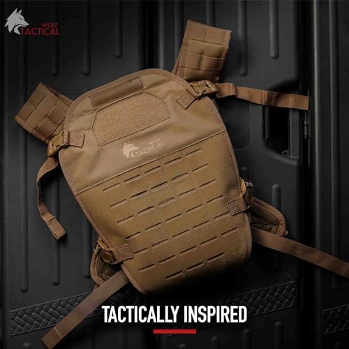 Rugged tactical baby carrier military style side view