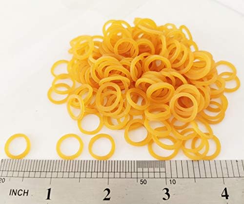 Close up view of elastic rubber bands for pet grooming