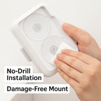 Side profile of Loo wipe holder showing low profile design