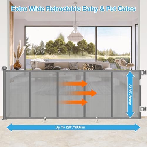 EZIGO extra wide safety mesh gate extended across large opening