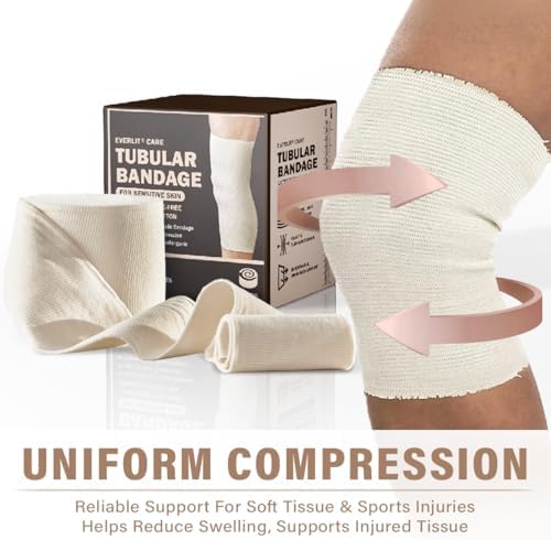 Extra-thick breathable cotton tubular bandage texture detail for sensitive skin.