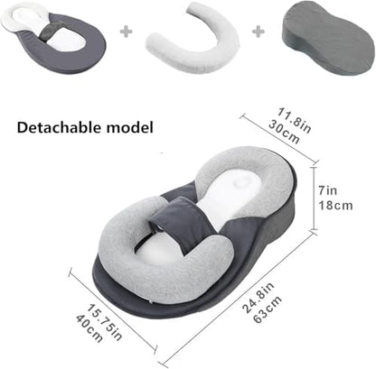 Side profile of Zuskyzu nursing wedge pillow for reflux