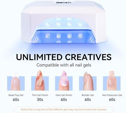 Makartt nail lamp with hand inside for gel curing