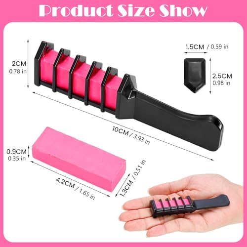 Yousim temporary hair color comb kit with 6 vibrant colors