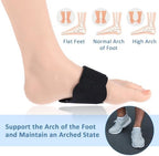 Geyoga compression sleeve being worn over a sock for flat feet relief.