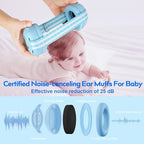 Close up of soft hypoallergenic ear cup padding on Floriogra baby headphones