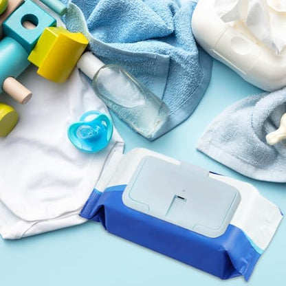 Light blue wipe warmer for home and travel use