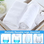 Washable rayon microfiber liners for adult pocket diapers