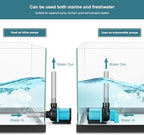 Digital LCD display controller for the JEREPOND aquarium pump highlighting speed adjustments.