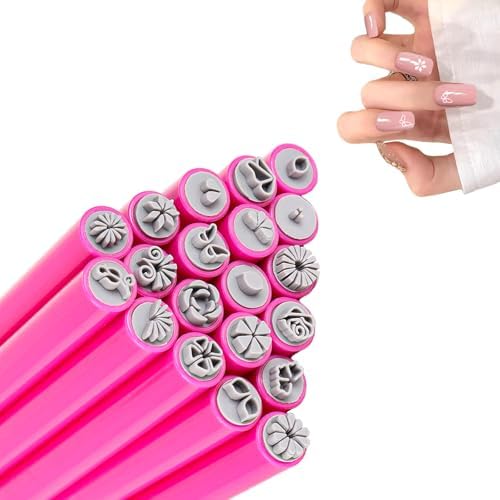 Zjchao 20 pieces nail art stamp pen set front view