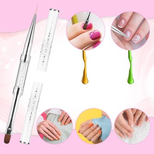 Detailed view of Cobee nail art liner brush tip
