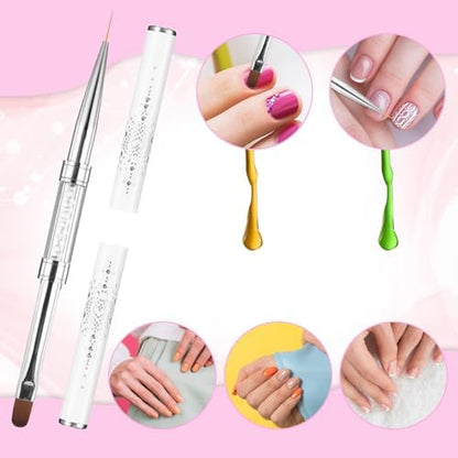 Detailed view of Cobee nail art liner brush tip