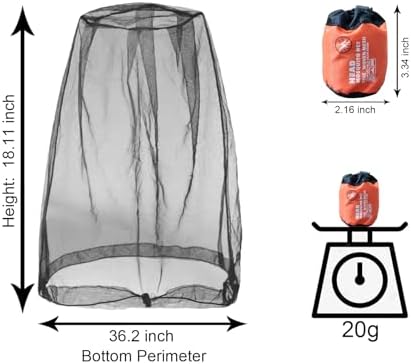 Ajedrmy bug net showing drawstring detail for secure neck fit