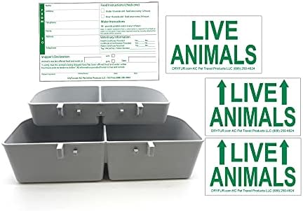 DryFur pet crate accessories kit featuring waterproof live animal cargo labels and shipper declaration forms