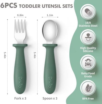 Vitever Drkio kids silverware with silicone handles