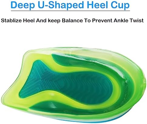 Non-slip TPR gel heel cups for active children and women's small sizes