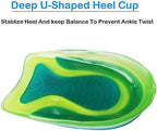 Non-slip TPR gel heel cups for active children and women's small sizes