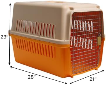 Heavy duty dog and cat kennel designed for secure outdoor and indoor transit.