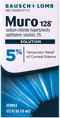 Bausch + Lomb Muro 128 hypertonicity ophthalmic solution sterile eye drops bottle details